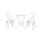 Outdoor Furniture Chairs Table 3pc Aluminum