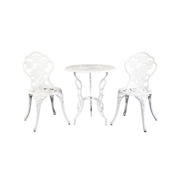 Outdoor Furniture Chairs Table 3pc Aluminum