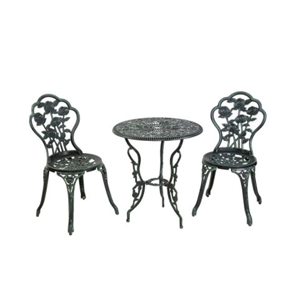 Outdoor Furniture Chairs Table 3pc Aluminum