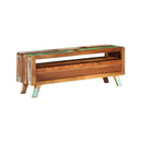 Tv Cabinet Multicolour 110 X 30 X 40 Cm Solid Reclaimed Wood