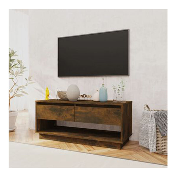 Tv Cabinet Smoked Oak 102 X 41 X 44 Cm Chipboard