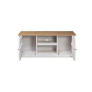 Tv Cabinet White 120 X 40 X 50 Cm Solid Pine Wood Panama Range