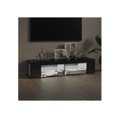 Tv Cabinet With Led Lights High Gloss Grey 135 X 39 X 30 Cm