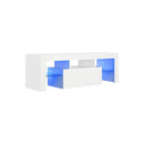 Tv Cabinet With Led Lights White 120 X 35 X 40 Cm