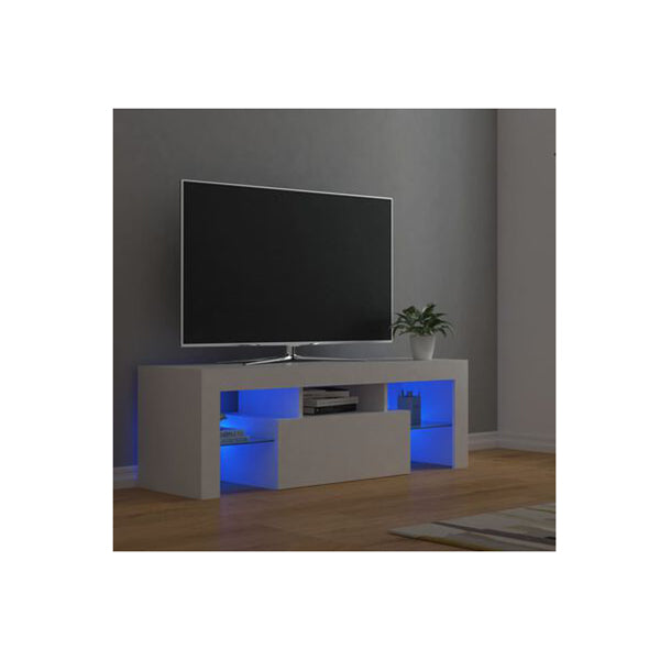 Tv Cabinet With Led Lights White 120 X 35 X 40 Cm