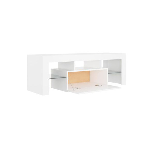 Tv Cabinet With Led Lights White 120 X 35 X 40 Cm