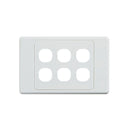 Ultima 6 Gang Switch Cover White