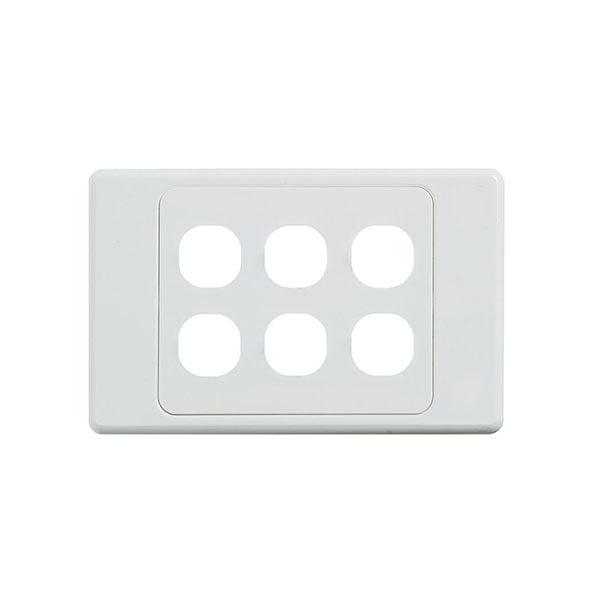 Ultima 6 Gang Switch Cover White