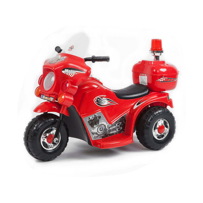 Childrens Electric Ride on Motorcycle Red Rechargeable Up To 1Hr