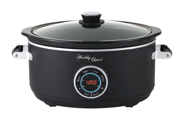 6500ML Digital Slow Cooker with Ceramic Pot 300W LED 3 Programs