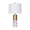 Sarantino Metal And Marble Table Lamp White