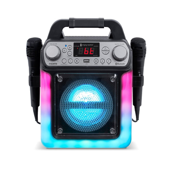 Singing Machine HDMI Groove Mini Portable Karaoke System with Bluetooth and Voice Changing Effects