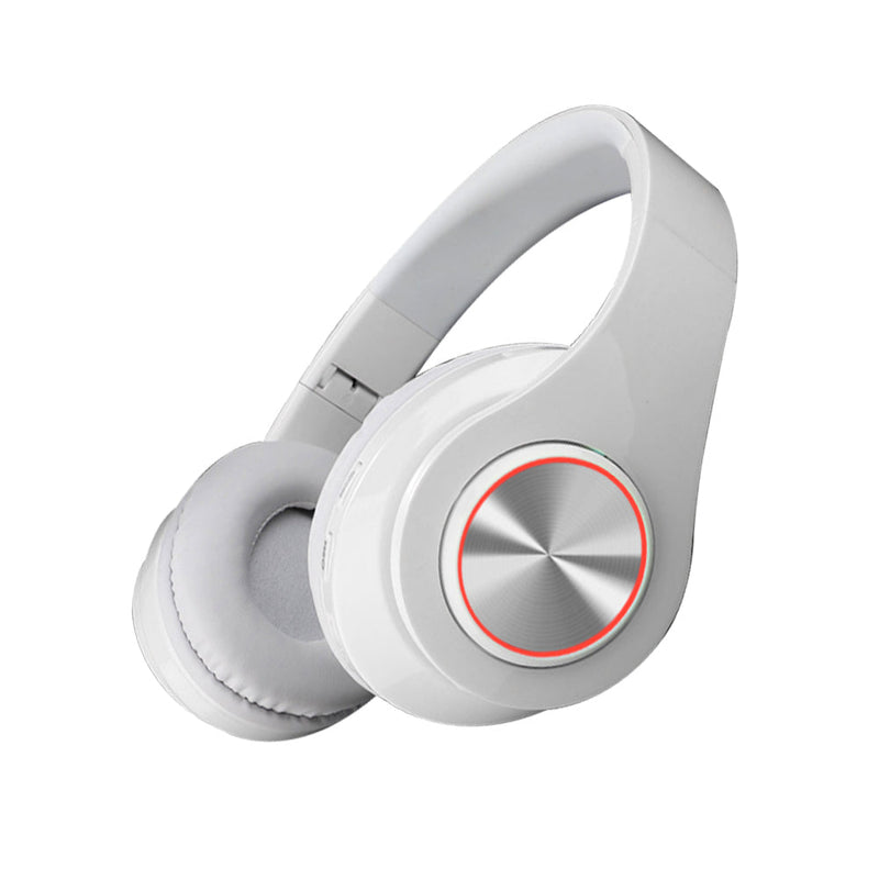 Bluetooth Wireless Earphones Foldable Headset Stereo Headphones White