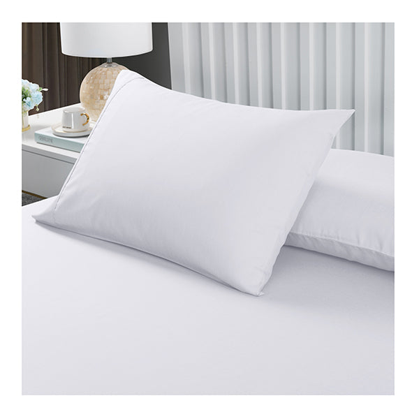 White Fitted Sheet and Pillowcase Set