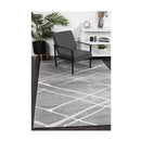 Wind Abstract Stripe Grey Rug