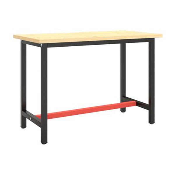 Work Bench Frame Matte Black And Matte Red 110 X 50 X 79 Cm Metal