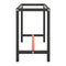 Work Bench Frame Matte Black And Matte Red 110 X 50 X 79 Cm Metal