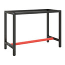 Work Bench Frame Matte Black And Matte Red 110 X 50 X 79 Cm Metal