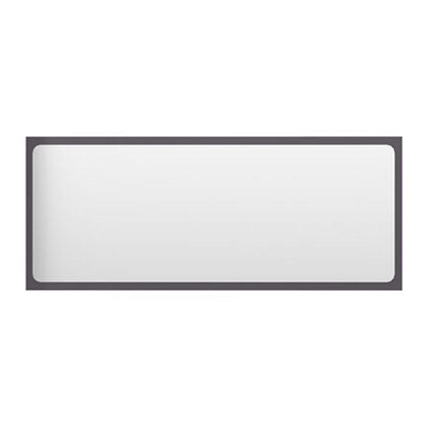 Bathroom Mirror High Gloss Grey 100 Cm Chipboard