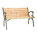 Garden Bench 123 Cm Cast Iron And Solid Firwood