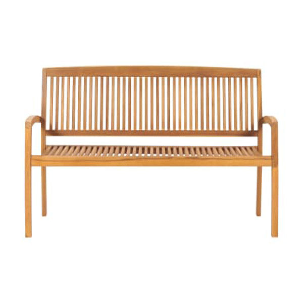 3 Seater Stacking Garden Bench 159 Cm Solid Teak Wood