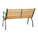 Garden Bench 123 Cm Cast Iron And Solid Firwood