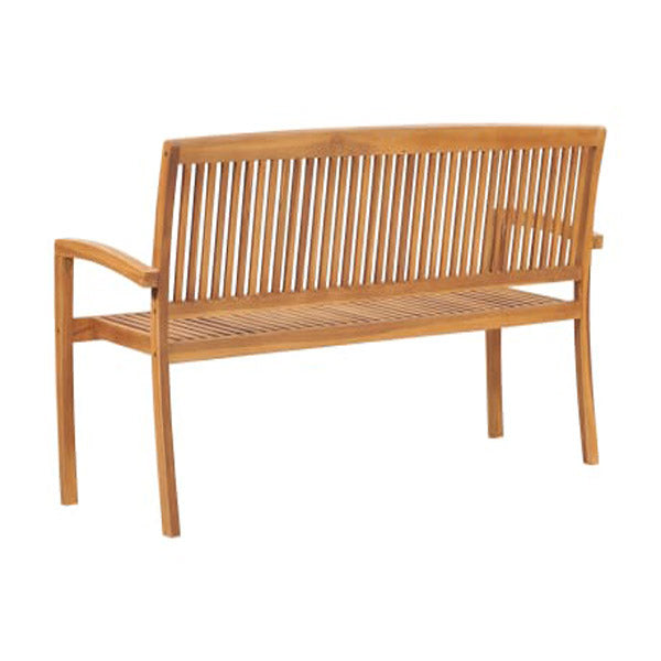 3 Seater Stacking Garden Bench 159 Cm Solid Teak Wood