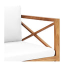 Garden Bench With Cream Cushions Solid Teak Wood