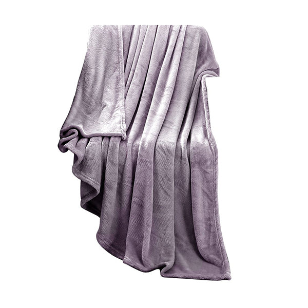 Silver Colour 320Gsm 220X240 Cm Ultra Soft Mink Blanket Warm Throw