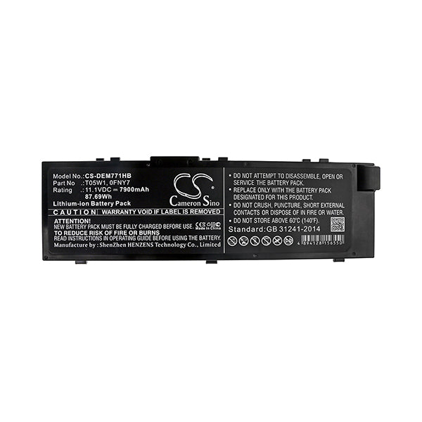 Cameron Sino Dem70Nb 7900Mah Battery For Dell Notebook Laptop