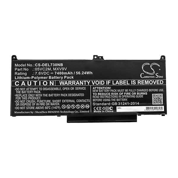 Cameron Sino Del730Nb 7400Mah Battery For Dell Notebook Laptop