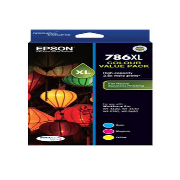 Epson Capacity 3 Colour Value Pack Cyan Magenta Yellow