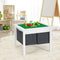 Costway Kids Activity Table with 2 Non woven Fabric Drawers White