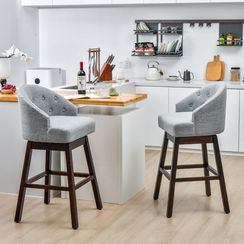 Padded back shop bar stools