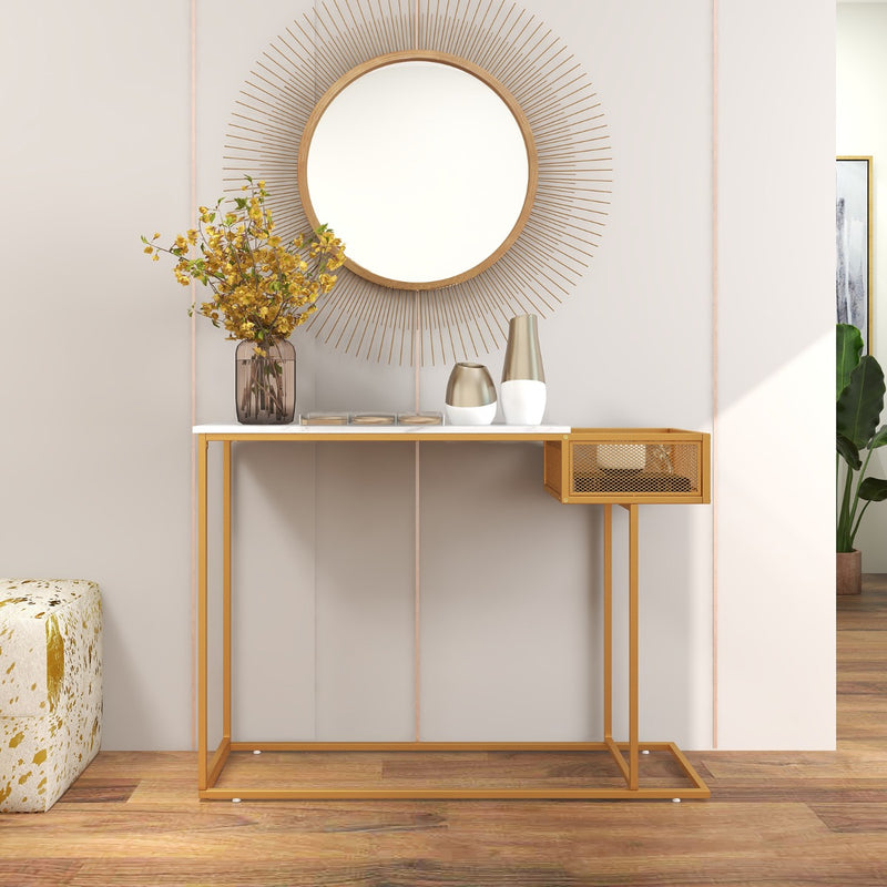 Console Table with Storage for Living Room Hallway Entryway