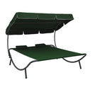 Outdoor Lounge Bed With Canopy And Pillows 200X173X135 Cm