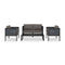 5 Piece Garden Lounge Set With Cushions Poly Rattan Anthracite