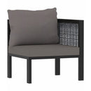 6 Piece Garden Lounge Set With Cushions Anthracite Poly Rattan