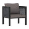 5 Piece Garden Lounge Set With Cushions Poly Rattan Anthracite