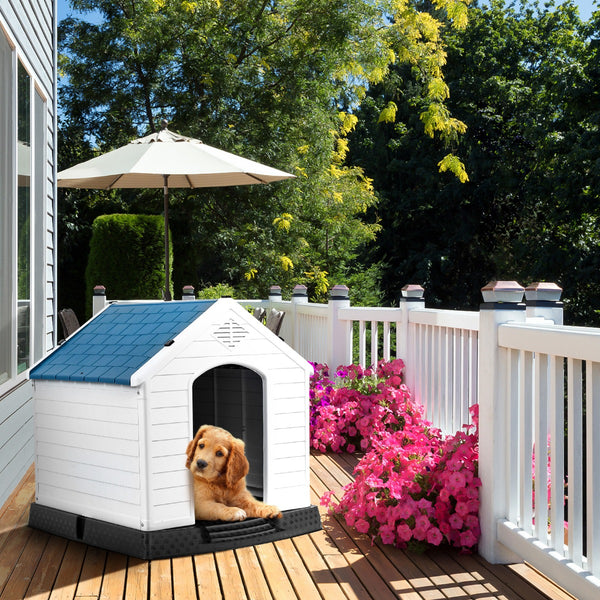 Dog House with Raised Floor and Fastening Device 77x85x83cm