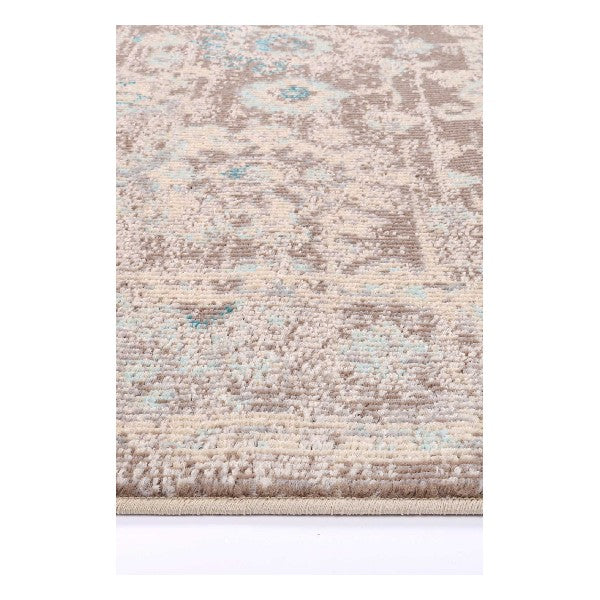 Micah Grey/Sky Blue Floral Rug