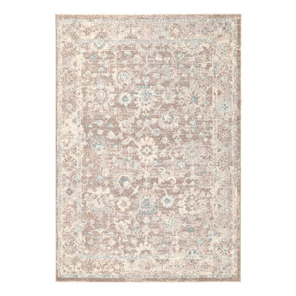 Micah Grey/Sky Blue Floral Rug