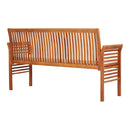 3 Seater Garden Bench With Cushion 150 Cm Solid Acacia Wood