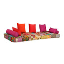 2 Seater Fabric Modular Sofa Bed Patchwork