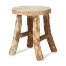 4 Leg Paulownia Wood Stool Bleached 40X38X52Cm