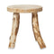 4 Leg Paulownia Wood Stool Bleached 40X38X52Cm